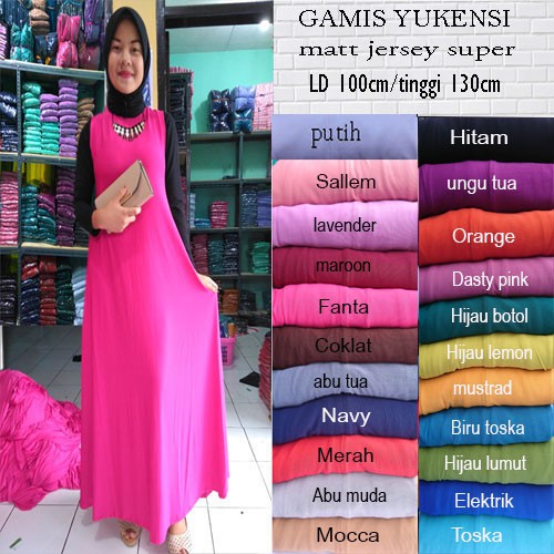Gamis Yukensi Kutung Matt Jersey Shopee Indonesia