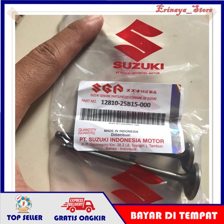 ORI SGP Klepset Klep Set Payung Klep Motor Suzuki Satria FU 150 1 Set Isi 2 In Ex Atas Bawah Origina