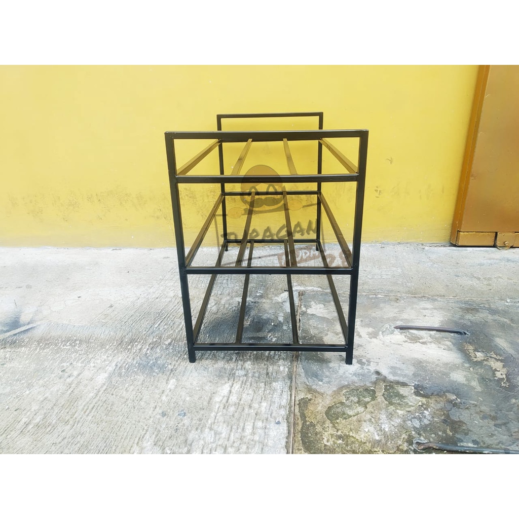 Rak Besi TV LED TV Tabung Sepatu Buku Rak 3 Susun Serbaguna