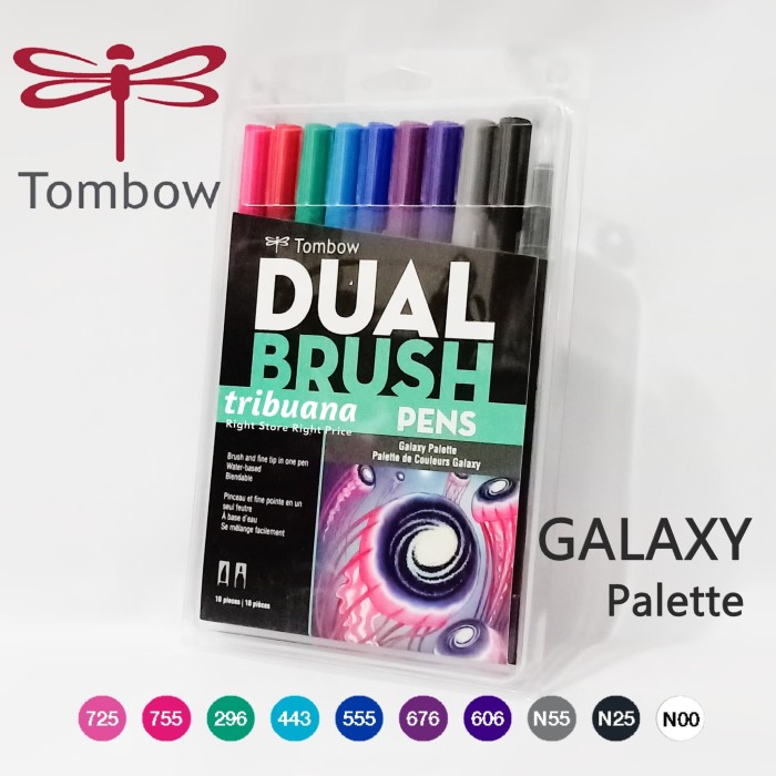

kaligrafi-perlengkapan- set galaxy palette tombow abt dual brush marker -perlengkapan-kaligrafi.