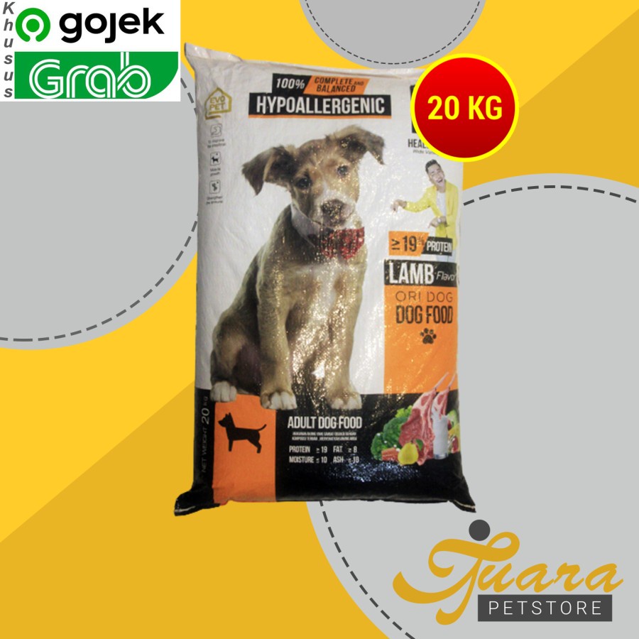 Gosend Makanan Kering Anjing Dewasa Ori Dog Food Lamb Domba Adult 20KG