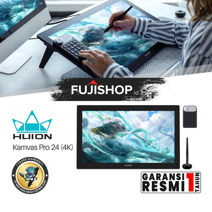 Huion Kamvas Pro 24 4K Pen Display Garansi Resmi