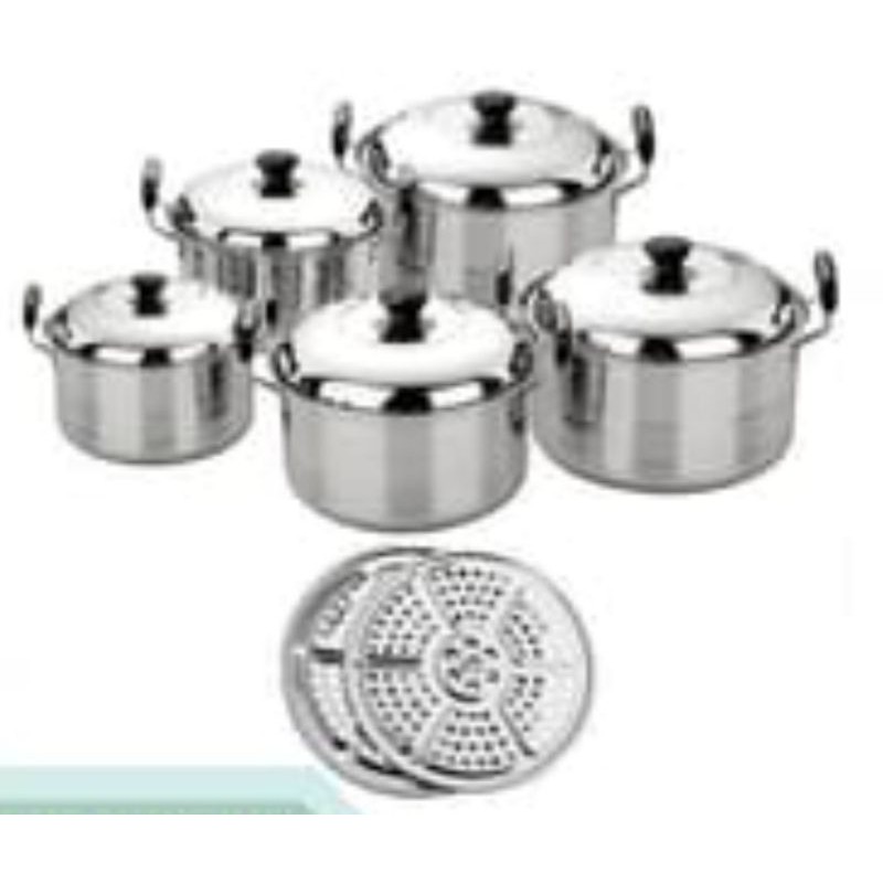 PANCI STEAMER NDO HIGH POT 5 PCS /2 STEAMER