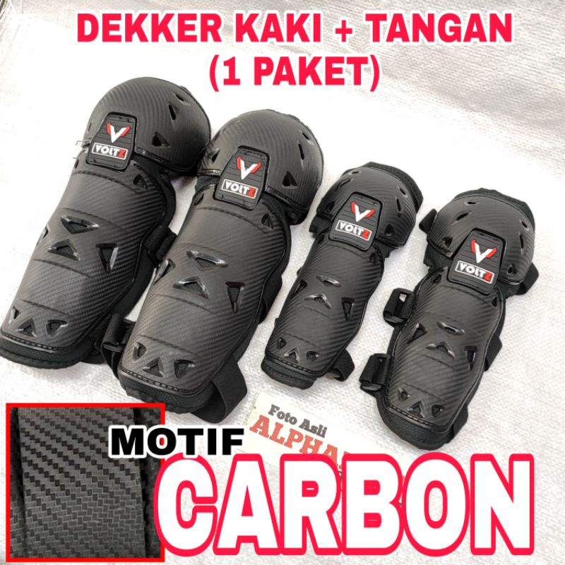 dekker voltz tangan lutut kaki deker cross sepeda motor touring protector guard trail mtb motocross