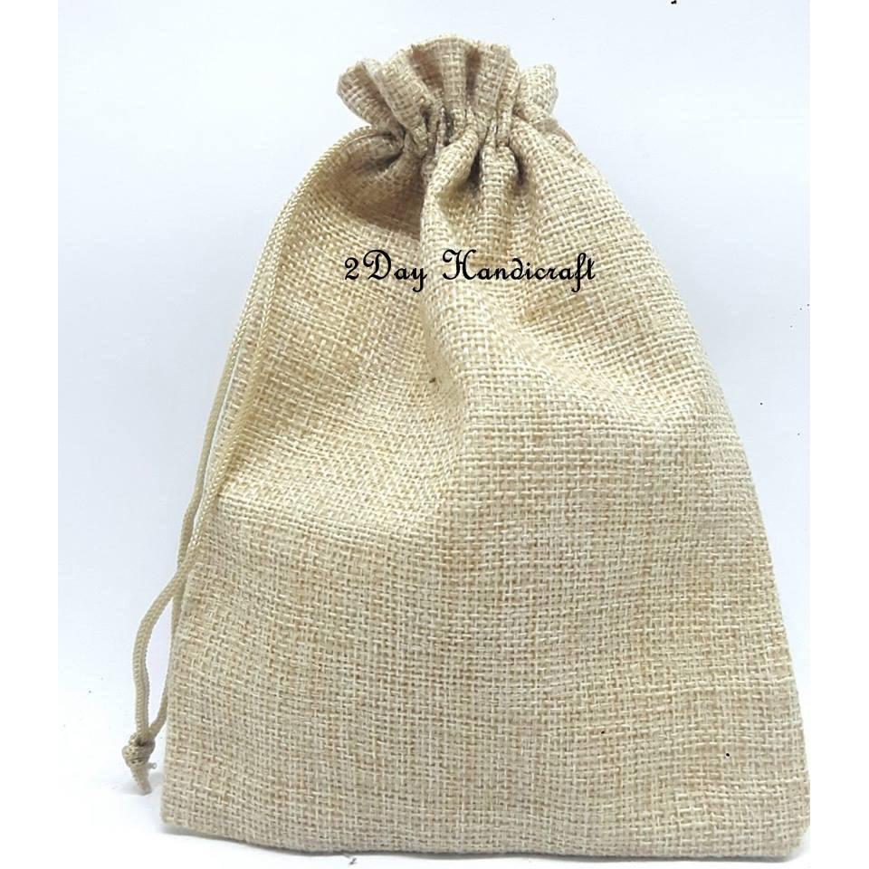 Kantong Goni Polos 13x18cm Natural Burlap - Packaging Bag - Jute