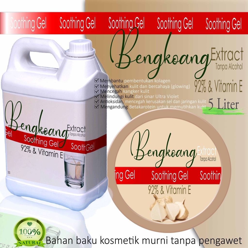 Gel kiloan ekstrak Aloe vera, bengkoang, mentimun, pepaya dan buah naga 92% berbentuk gel bahan baku untuk kosmetik sudah ada izin edar resmi by Oke sabun suplayer 2