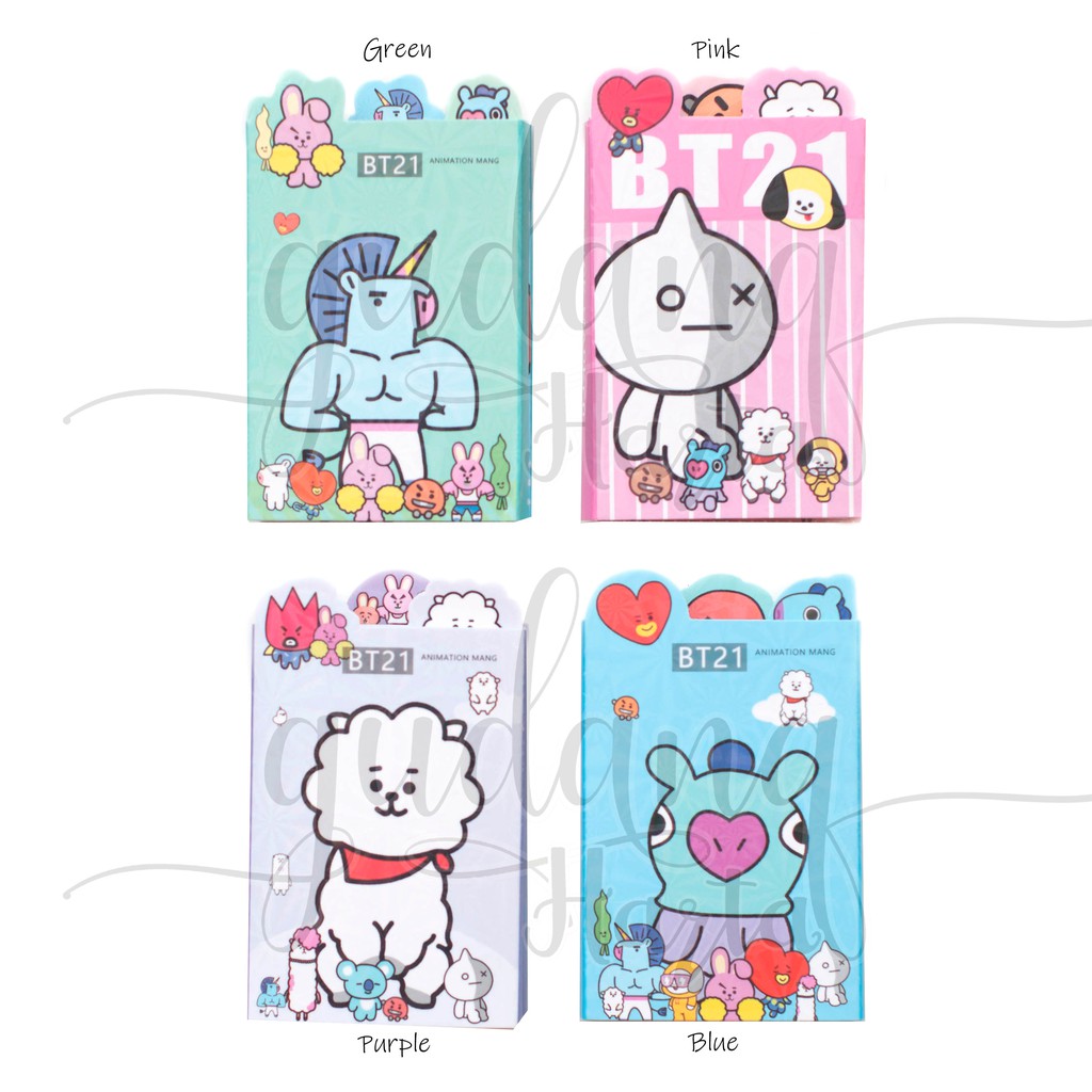 Sticky Notes BT21 BTS KPOP Korea Lipat Memo Lucu GH 301331