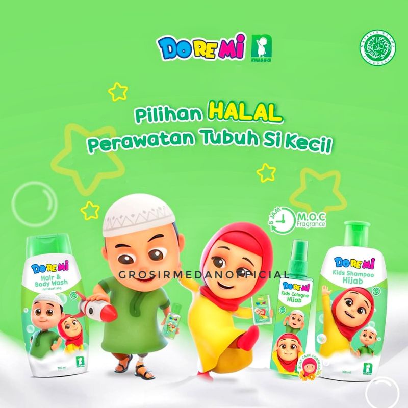 DOREMI NUSSA EDITION HALAL - HAIR &amp; BODY WASH - SHAMPOO HIJAB - COLOGNE - HAND SANITIZER