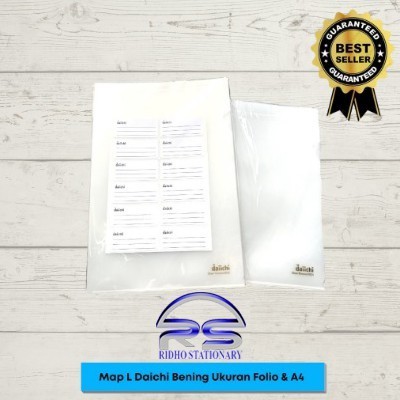 

Map L Daiichi F4 - A4 Clear Sleeves / Map Bening / Clear Holder Per pack isi 12 Lembar
