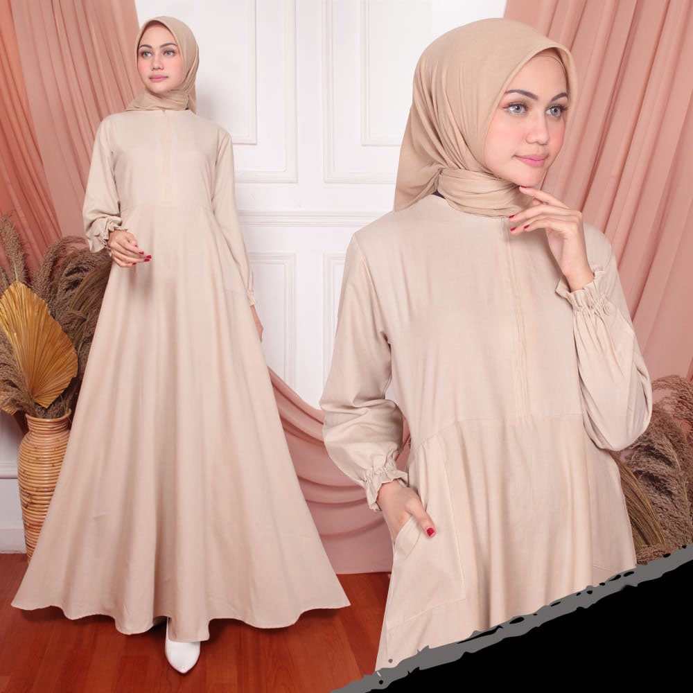 Gamis Lebaran Terbaru Polos Citra Embos XL Baju Gamis Wanita Modern Gamis Kondangan Gamis Pesta