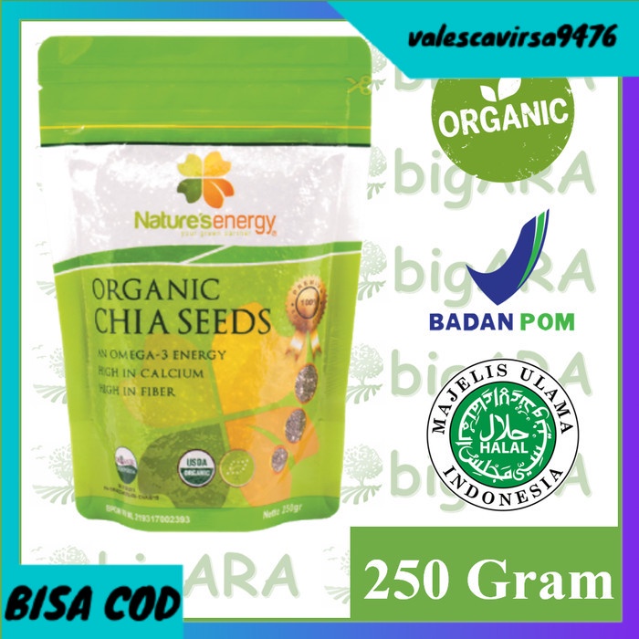 

⭐BISA COD⭐ Nature's Energy Chia Seeds 250gr Nature Natures Chia Seed 250g 250