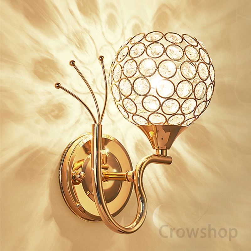 Lampu Dinding Kristal Gaya Modern Untuk Dekorasi Rumah Wall lamp E27 lampu kristal minimalis sederhana