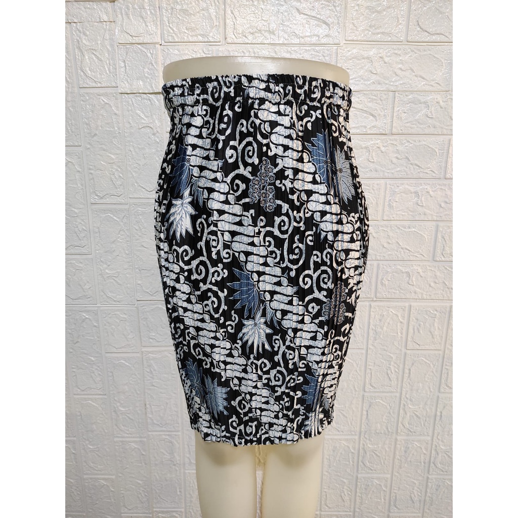 ROK PRISKET PENDEK MOTIF BATIK / Bawahan Batik Pendek / Allsize S - XXXL / Bawahan rok kebaya ok Pli