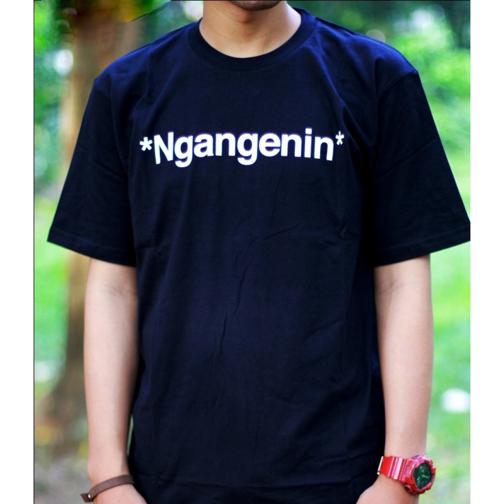 T-SHIRT BAJU KAOS DISTRO PRIA NGANGENIN COMBED 30S MURAH