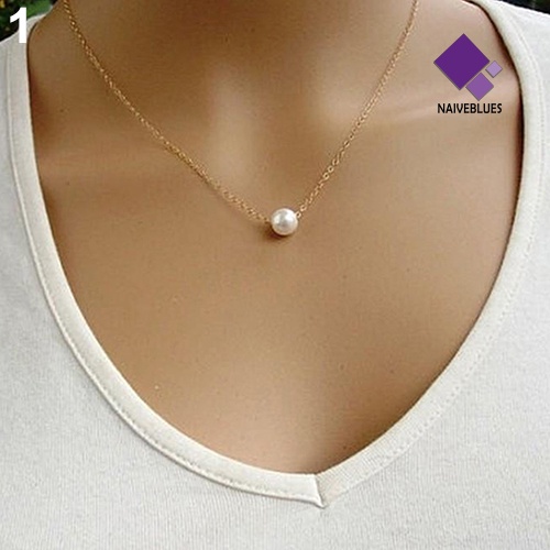 Kalung Choker Bahan Alloy Warna Silver Aksen Mutiara Imitasi Untuk Wanita