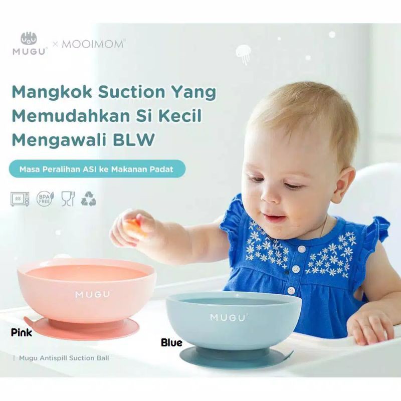 Mugu Anti Spill Suction Bowl 340 ml &amp; 450 ml