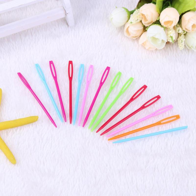 20 Pcs Plastik Jarum Rajut Crochet Hooks Permadani Wol Benang Jarum DIY Sweater Alat Tenun