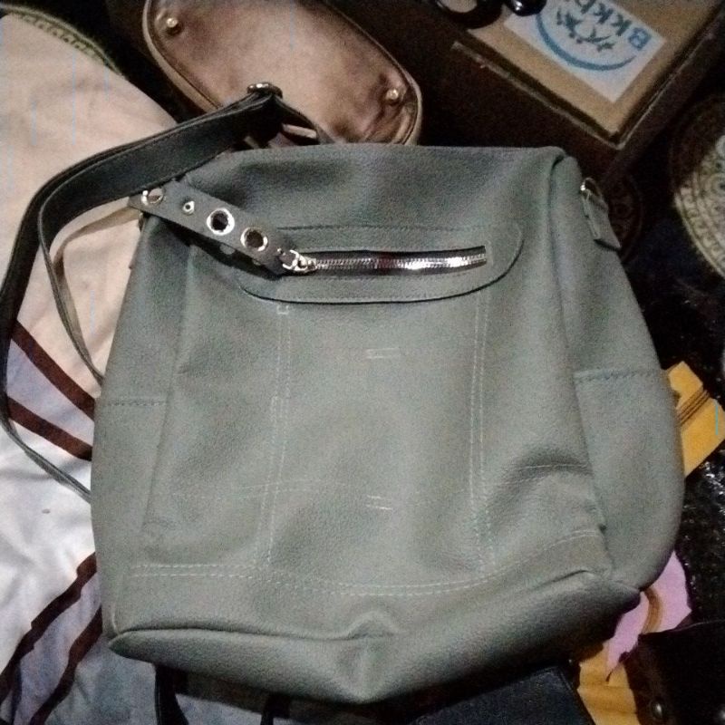 tas ransel kulit jeruk