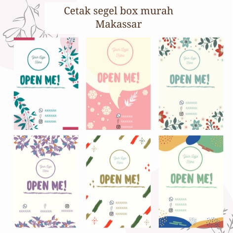 

Cetak Stiker Segel Kotak Box - Sticker Kotak - STIKER SEGEL LABEL PACKAGING - terbaru 2021