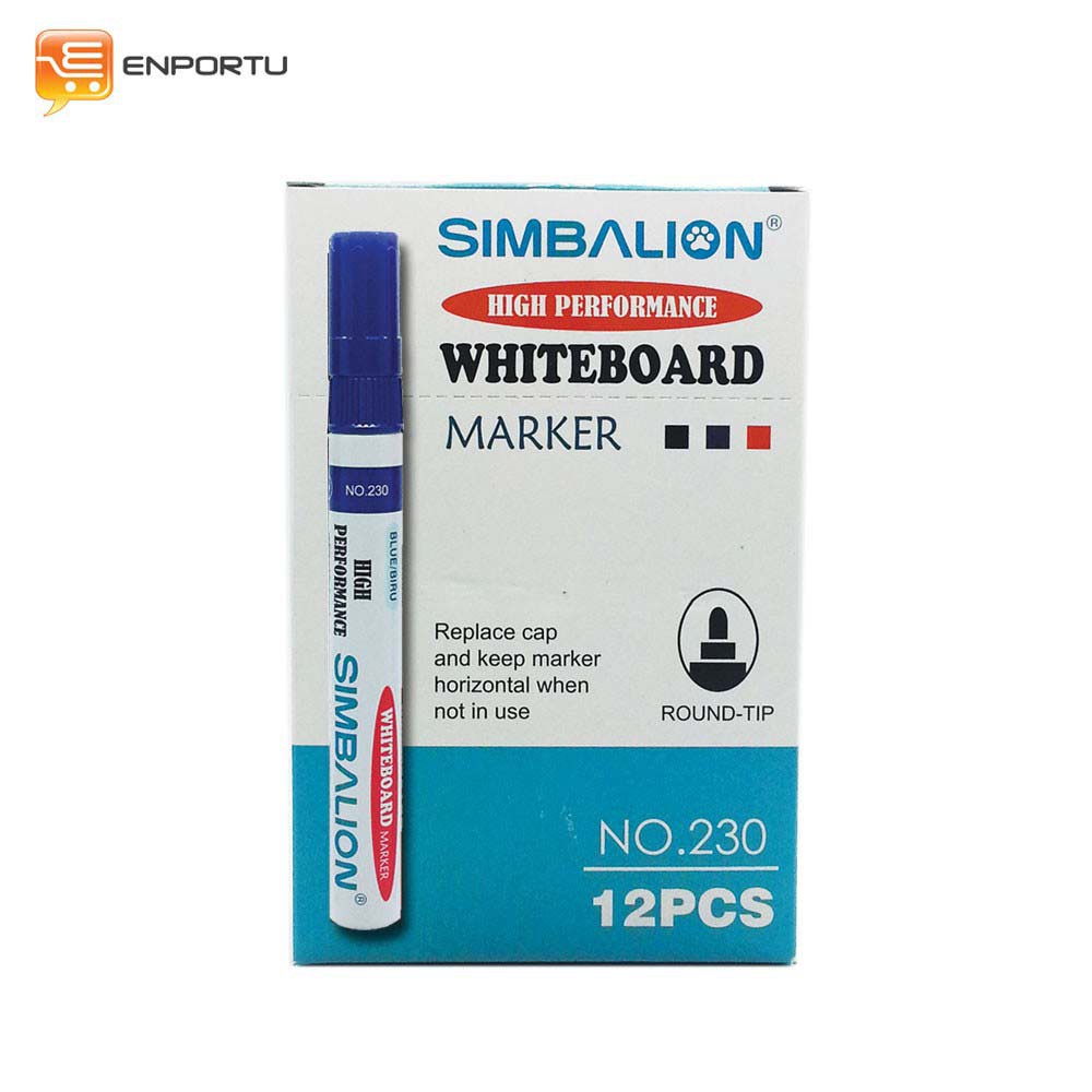 

Simbalion Spidol Whiteboard marker (1 LUSIN) BLUE