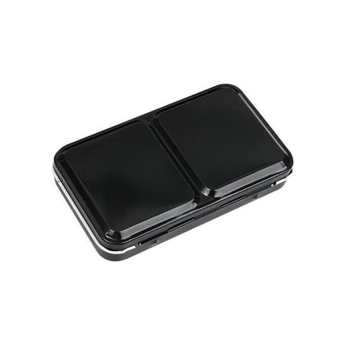 

New! Empty Watercolour Tin Box 12 Half Pans Black Case Terpercaya