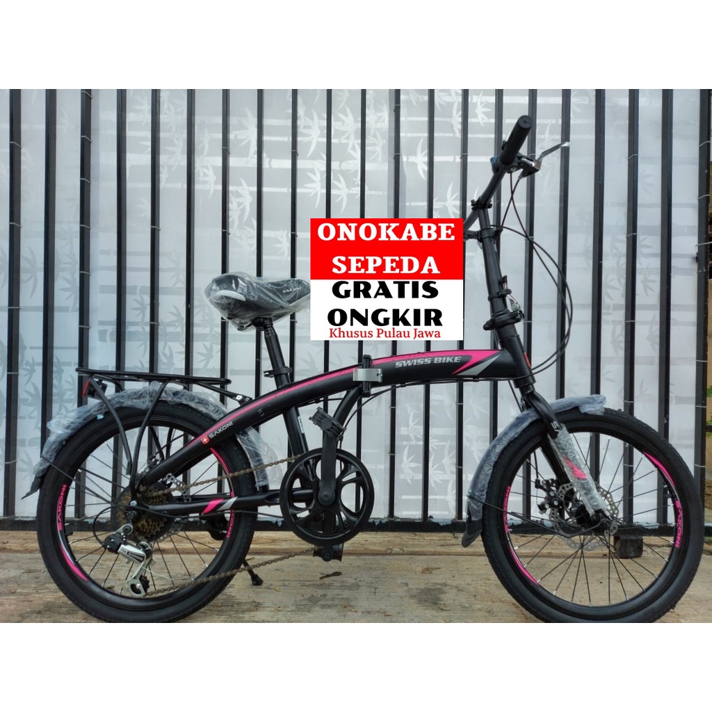 SEPEDA LIPAT 20 SAKONI SWISS BIKE Shimano 7Sp Cakram