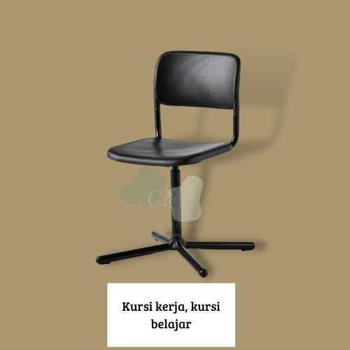 Kursi putar/ kursi kerja/ kursi belajar/ kursi kantor, hitam