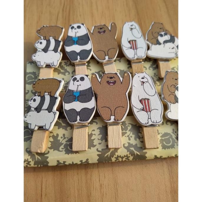 

jepitan foto polaroid WBB kado imut 1 set isi 10 pcs we bare bears