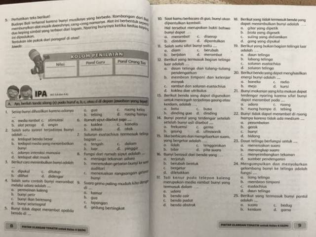 BUKU SOAL PINTAR ULANGAN TEMATIK KELAS 1 SD/MI