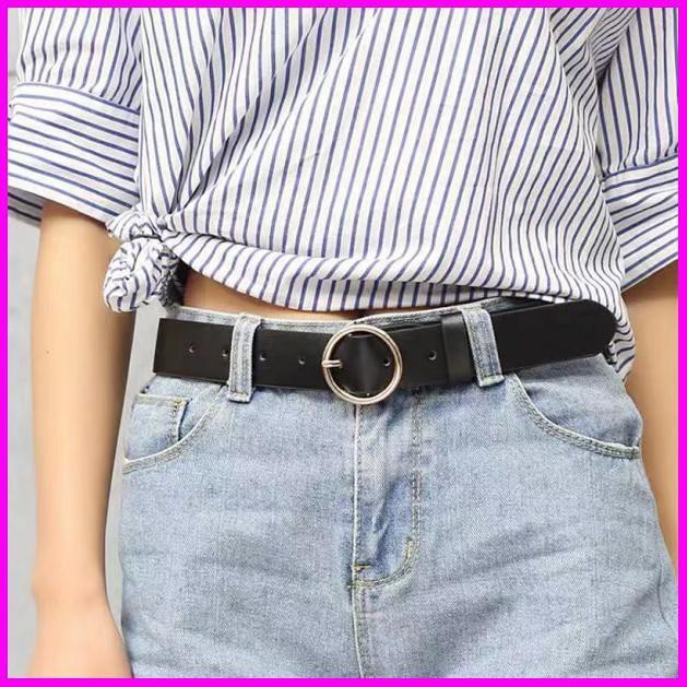 Belt Wanita Gesper Korea Kecil Semi kulit / Ikat Pinggang Kotak / Fashion Korea Style-YELONIX