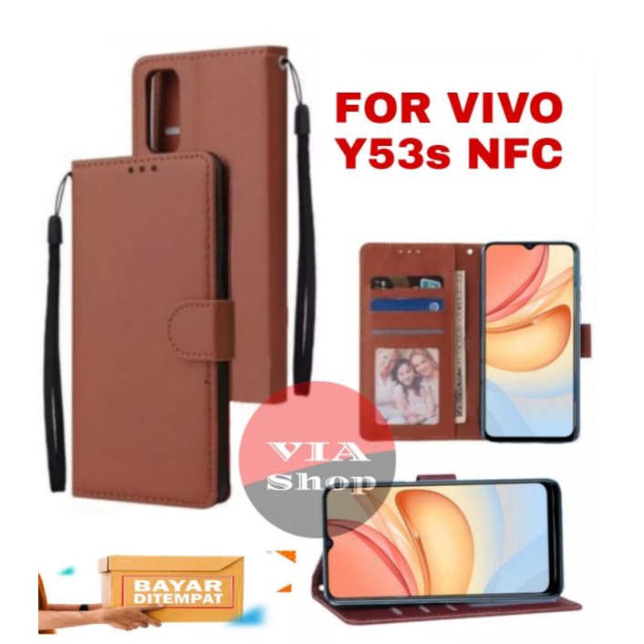 CASE DOMPET HP VIVO Y53s NFC /WALLET FLIP CASE LEATHER PREMIUM FOR VIVO Y53s NFC