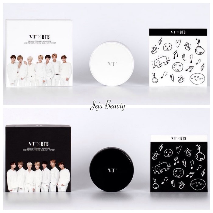VT COSMETICS VT X BTS Collagen Pact BLACK / WHITE SPF50+/PA+++