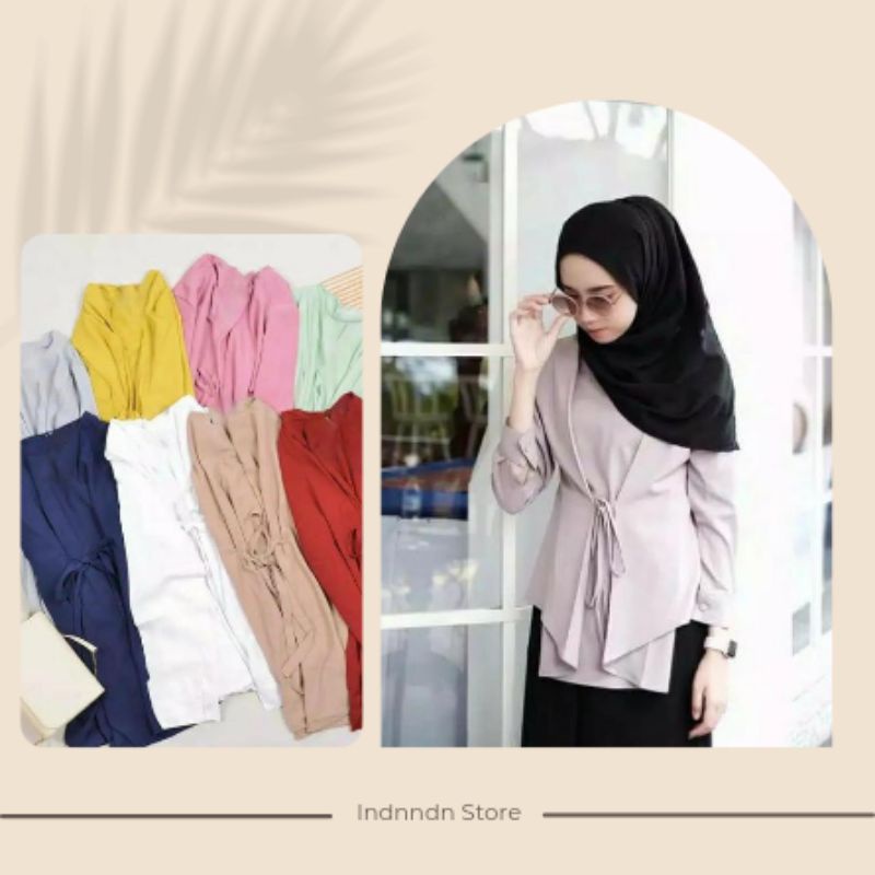 Blouse Panjang wanita atasan tali