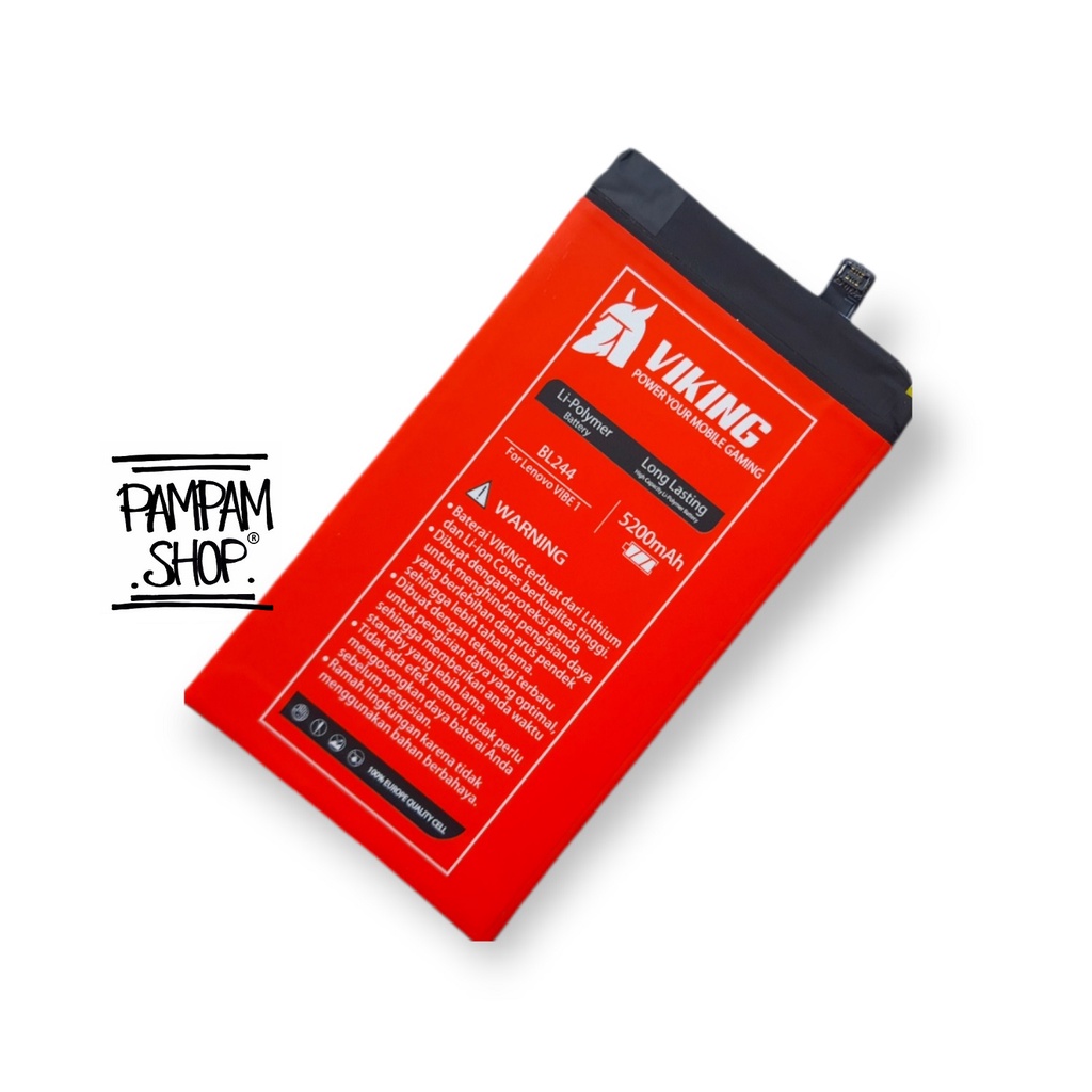 Baterai VIKING Double Power Original Lenovo Vibe P1 A42 Turbo BL244 Batre Batrai Battery P1A42 Ori