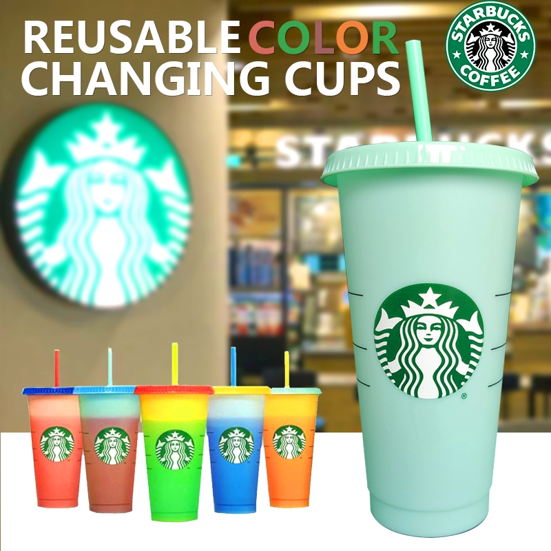 Reday Tumbler Starbucks  Berubah Warna Colour Reusable Cup Color Changing Cups