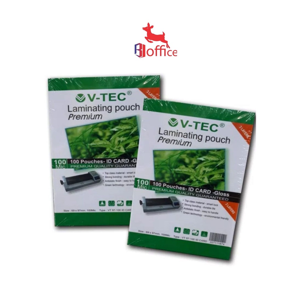 

V tec Plastik Laminating Pouch ID Card KTP 100 250 Micron