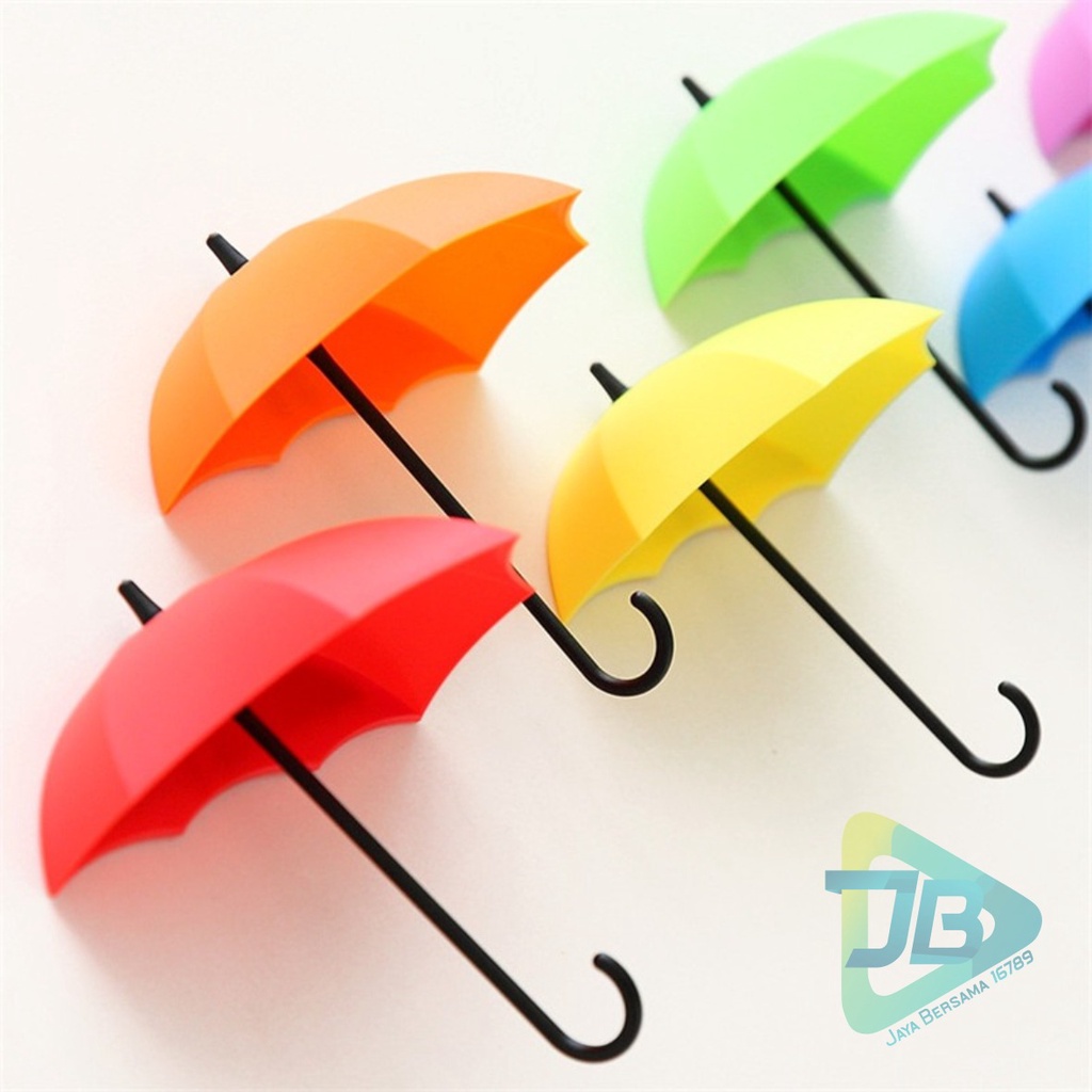 RT102 hanger hook Gantungan kunci tempel dinding tembok bolak balik model payung 1set isi 3 pcs JB5523