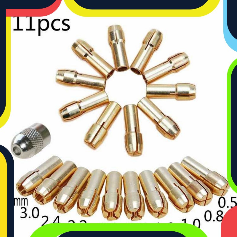 Bayar Ditempat Chuck Mata Bor Drill Brass Collet 11PCS - DMPJ-31