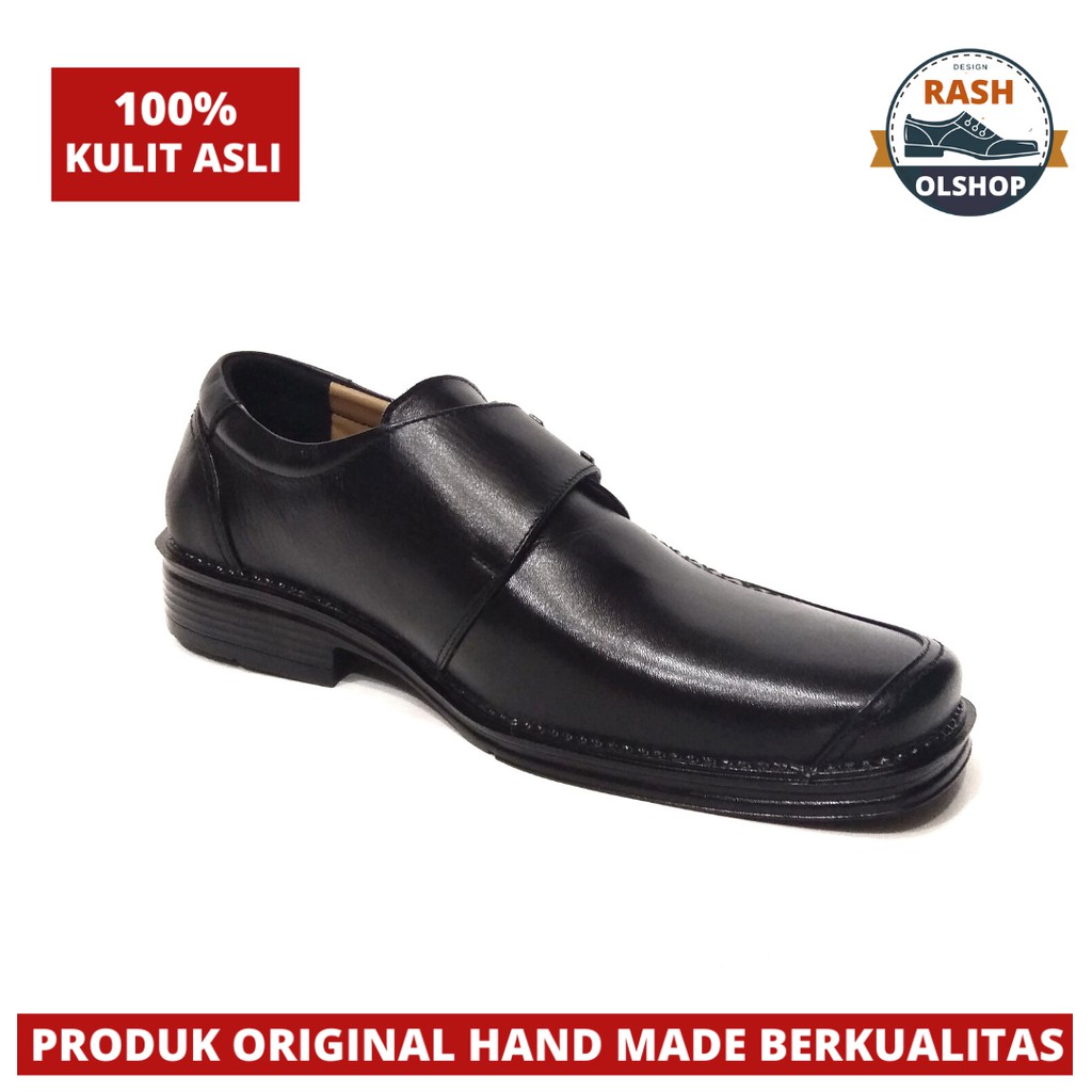 Original Kulit Asli Sepatu Formal Pria Model Perekat