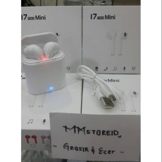 headset handsfree earphone bluetooth I7S TWS iphon 7 8 / headset wireless Bluetooth I7 TWS iphon 7-2