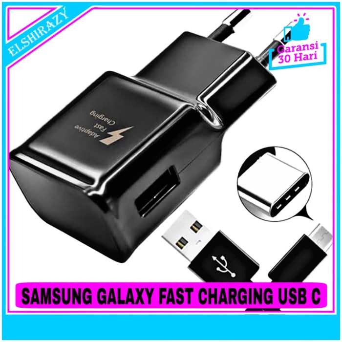 Charger Samsung Galaxy Fast Charging USB Type C ORIGINAL 100% Hitam