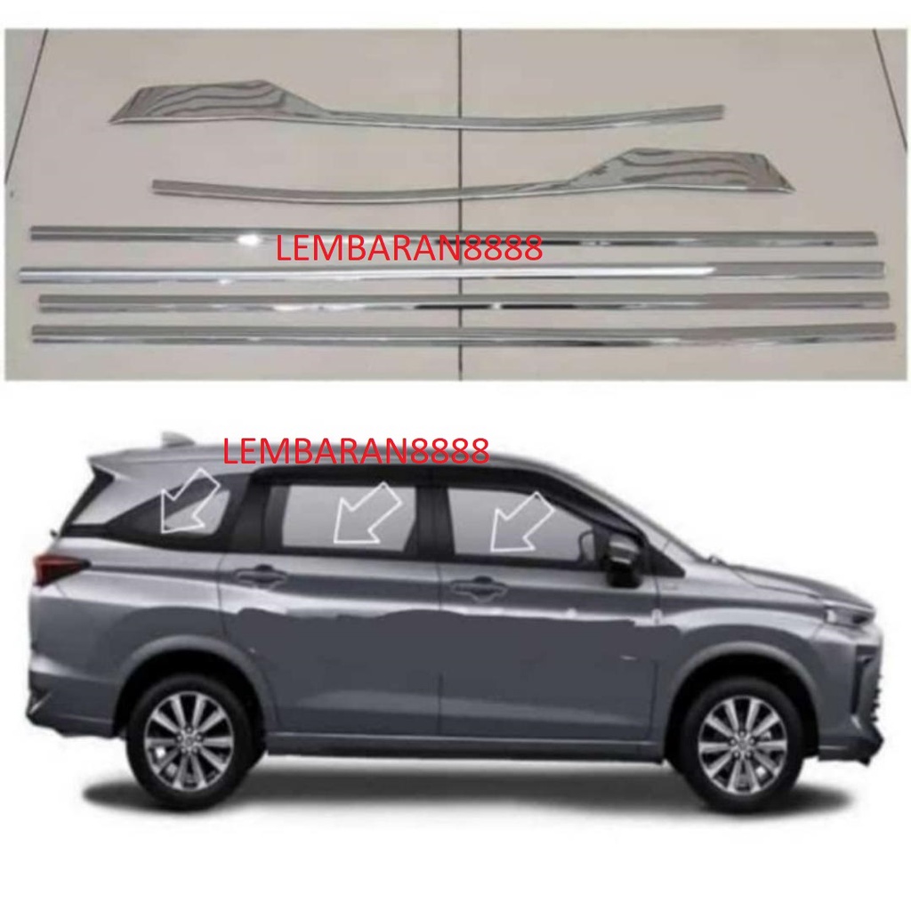 Lis kaca samping Avanza Xenia Veloz 2022 chrome
