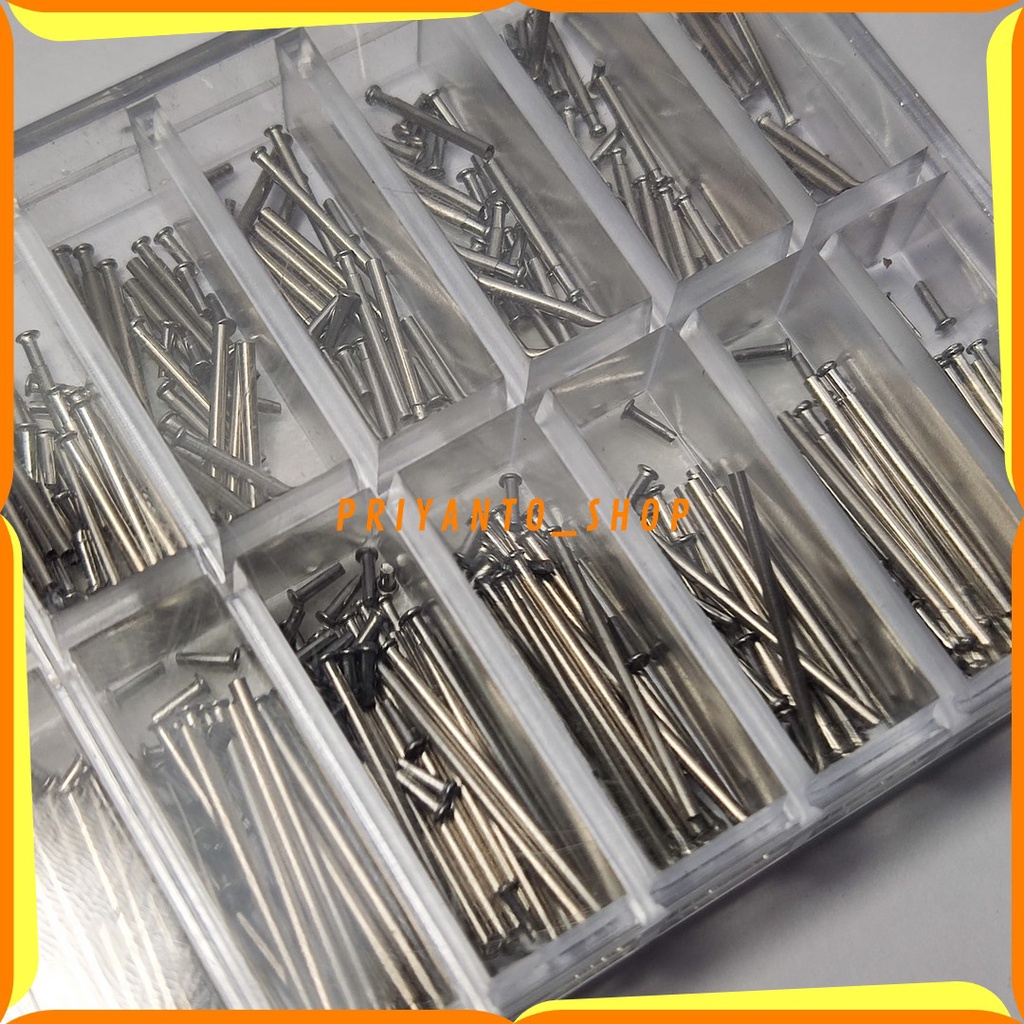 SPRING BAR PIN PEN BURKLE BUCKLE ENGSEL JAM TANGAN STAINLESS 1BOX