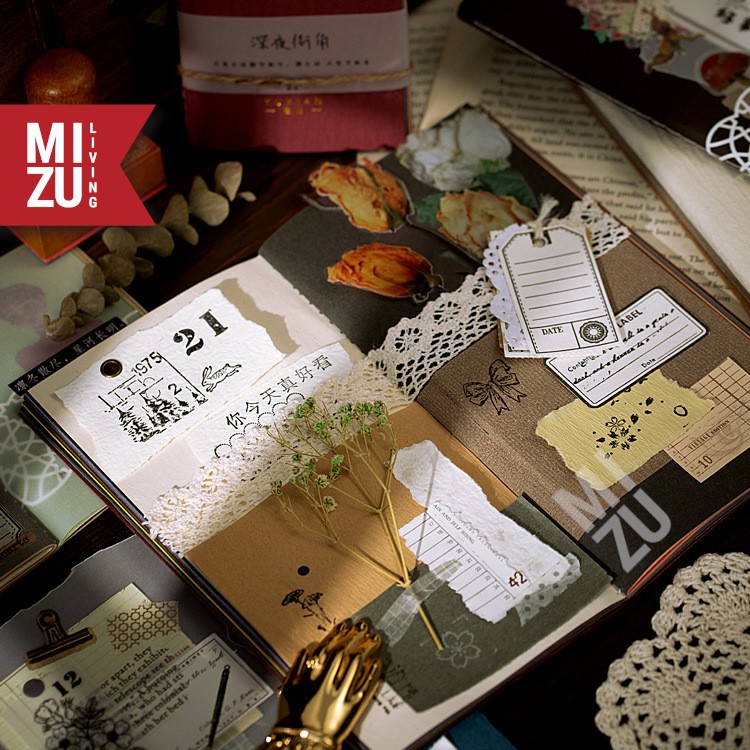 

MIZU SHIKISAI Travelers Notebook Insert Buku Craft Paper Decoration Notebook