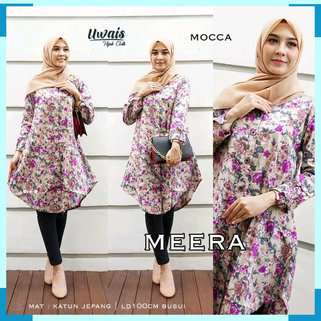 DRESS TUNIK MOTIF. FASHION MUSLIM WANITA. BY UWAIS