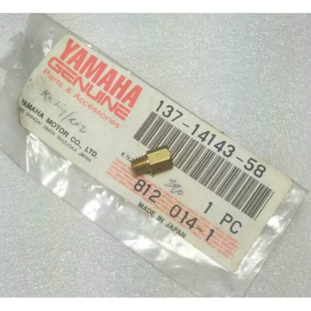 nos japan original 137 14143 58 main jet karburator tmx tm vm ukuran 290 yamaha sr500 tz250 yz80 yz1