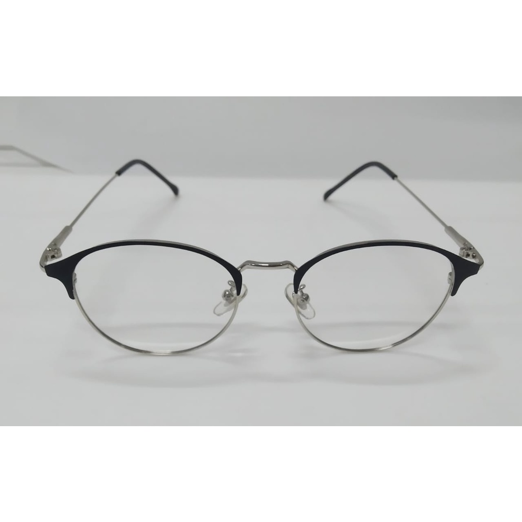 ⭐Gogoland⭐ Kacamata Photocromic Korea / Anti Radiasi 2 In 1Photochromic Pria Wanita R451-K1 HITAM SILVER