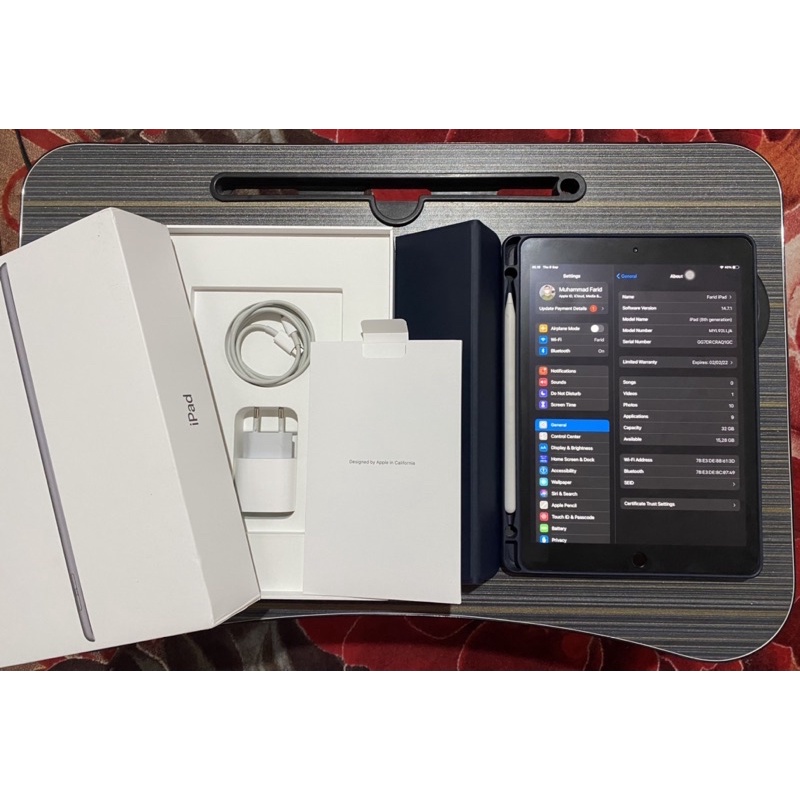 Ipad 8 32gb wifi only bergaransi + pencil dan case ( bekas second mulus like new ) 6 bulan pemakaian