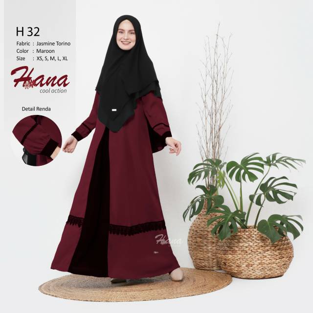 Tula Collection Gamis Hana 32 / Gamis Hana 32 / Hana Cool Action 32 / Hana 32/ Harap Tanya Stock