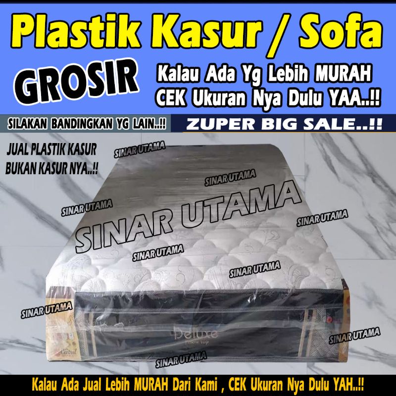 Plastik Kasur Ranjang Spring Bed Plastik Springbed i Penutup Tutup Bungkus Pembungkus Sofa 90x200 120x200 160x200 180x200 200x200 KSR i